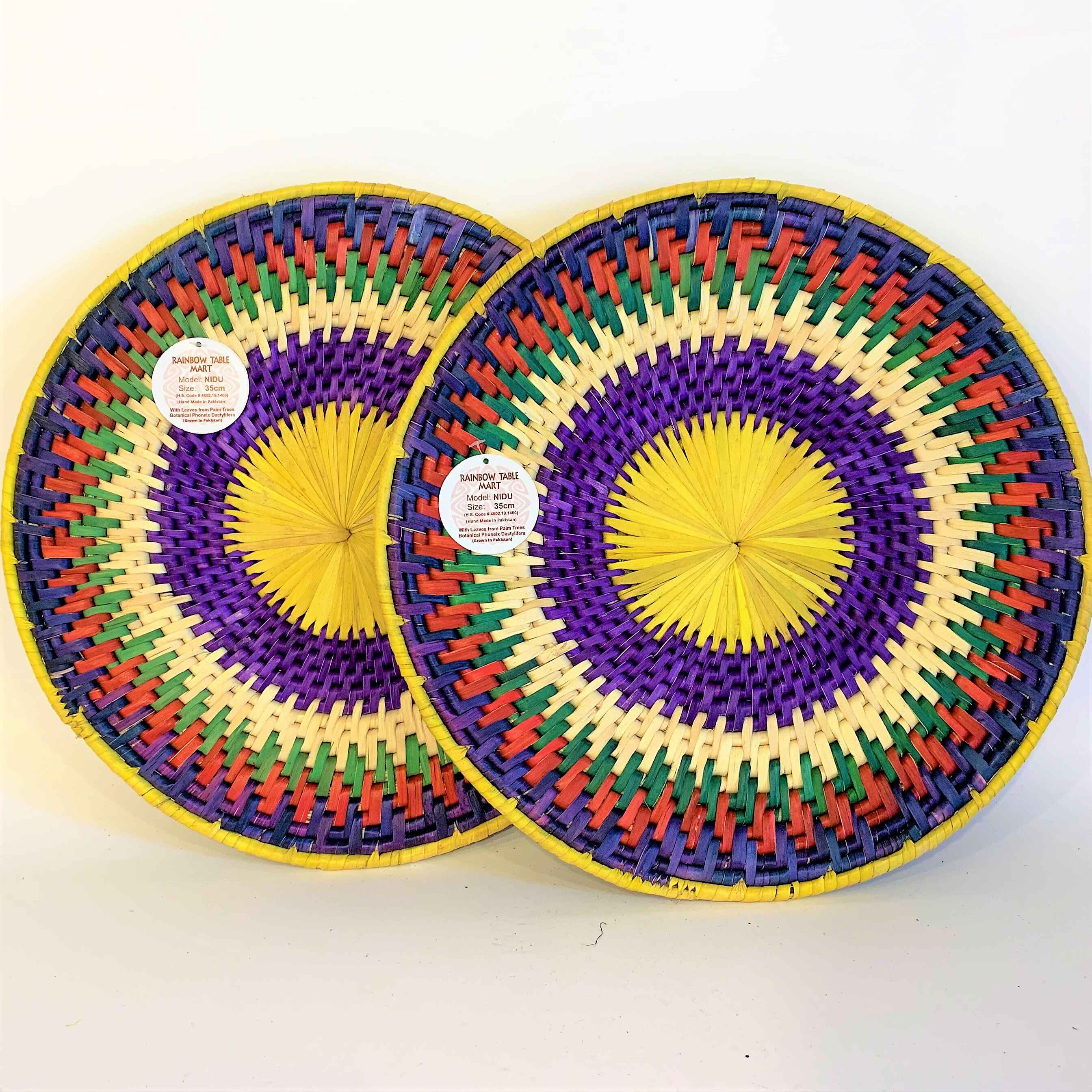 HAND WOVEN SARAIKI FLAT MAT BASKETS (NMAU)